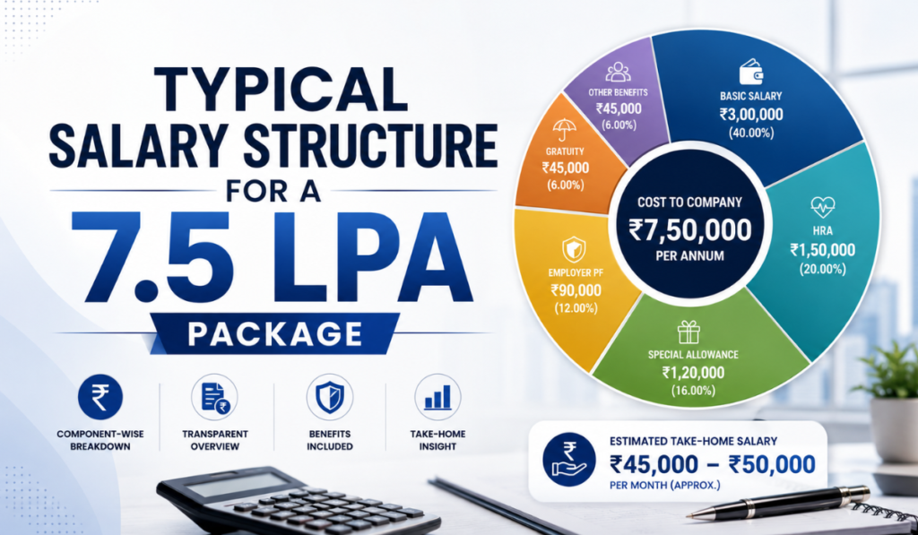 7.5 LPA In Hand Salary