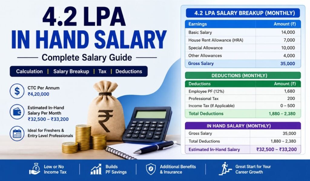 4.2 LPA In Hand Salary
