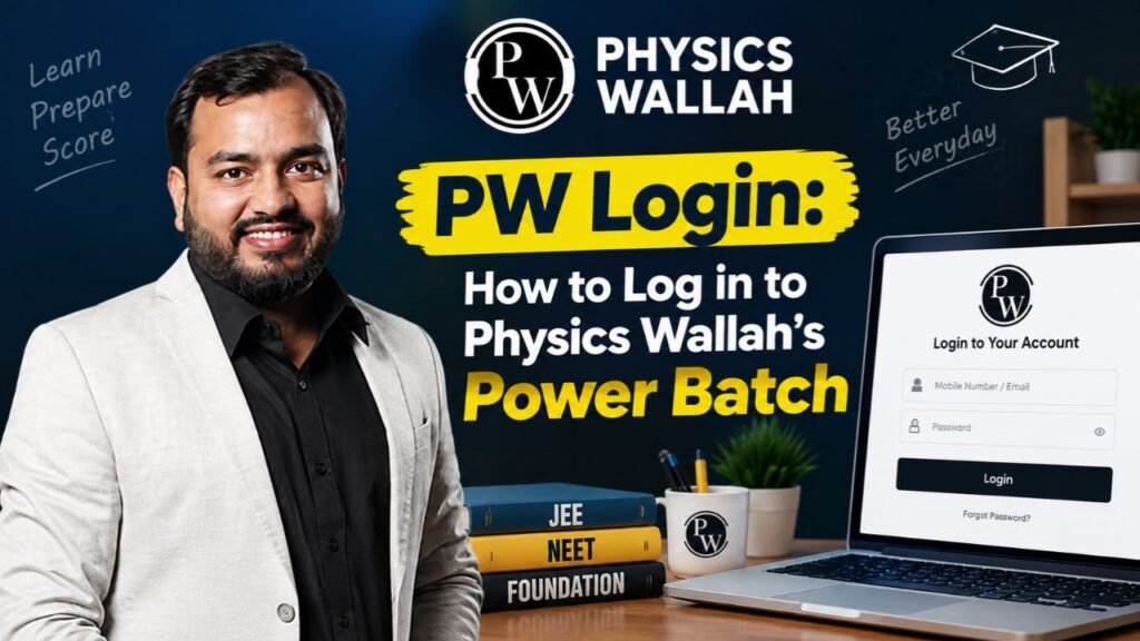 PW Login: How to Log in to Physics Wallah's Power Batch